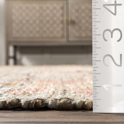 9' x 12' Multi nuLOOM Hermina Flatweave Tribal Jute Area Rug 