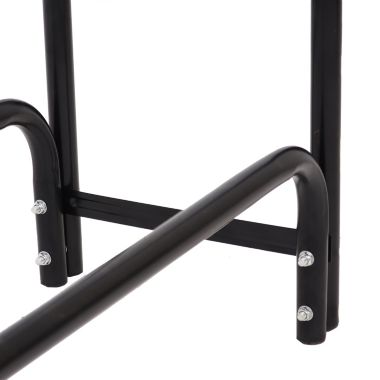 Sunnydaze Outdoor Heavy-Duty Steel Firewood Log Rack Holder and Weather-Resistant Polyester Log Rack Cover - 4' - Black. View a larger version of this product image.