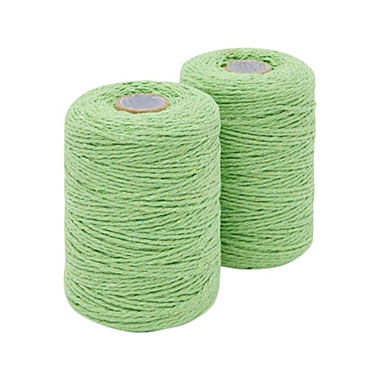 Bright Creations Green Cotton Twine, String for Crafts, Macrame, Gifts (2mm, 218 Yards, 2 Spools). View a larger version of this product image.