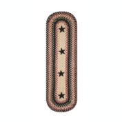 Home Spice Decor 11" x 36" Table Runner Oval Primitive Star Gloucester Jute Braided Accessories