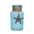 Alternate image 0 for Small Blue Bottle with Pewter Starfish Charm