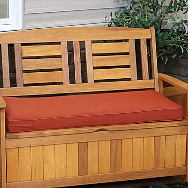 Sunnydaze Indoor/Outdoor Weather-Resistant Olefin Replacement Bench or Patio Swing Seat Cushion - 41" x 18" - Rust. View a larger version of this product image.
