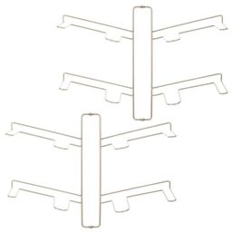 mDesign Metal Shoe Display & Storage Rack, 2 Tier, Wall Mount, 2 Pack