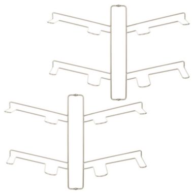 mDesign Metal Shoe Display & Storage Rack, 2 Tier, Wall Mount, 2 Pack. View a larger version of this product image.