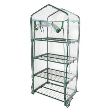 Garden Elements Personal Plastic Indoor Standing Greenhouse For Seed Starting and Propagation, Frost Protection (Clear, Small, 27in x 19in x 62in). View a larger version of this product image.