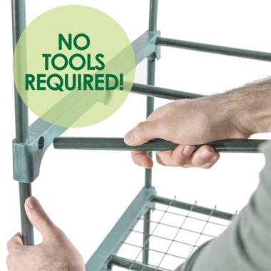 Garden Elements Personal Plastic Indoor Standing Greenhouse For Seed Starting and Propagation, Frost Protection (Clear, Small, 27in x 19in x 62in). View a larger version of this product image.