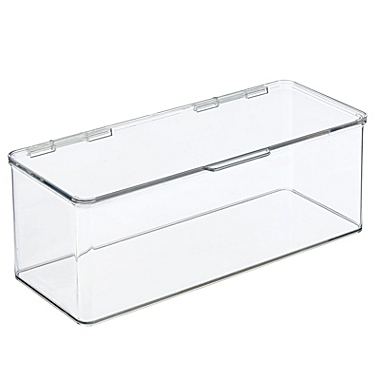 mDesign Plastic Stackable Closet Storage Bin Box with Lid. View a larger version of this product image.