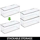 Alternate image 1 for mDesign Plastic Stackable Closet Storage Bin Box with Lid