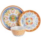 Alternate image 1 for Laurie Gates California Designs Tierra 12 Piece Bamboo Fiber Dinnerware Set in Multi-Color