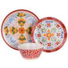 Alternate image 3 for Laurie Gates California Designs Tierra 12 Piece Bamboo Fiber Dinnerware Set in Multi-Color