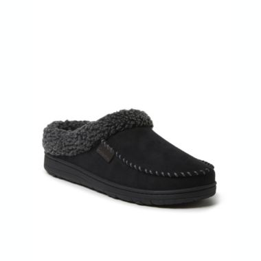 Dearfoams Mens Brendan Microsuede Moc Toe Clog with Whipstitch. View a larger version of this product image.