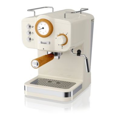 Swan Nordic SK22111WHTN Espresso Maker Machine, 15 Bars Pressure, Milk Frother, 1.2L Tank, White. View a larger version of this product image.