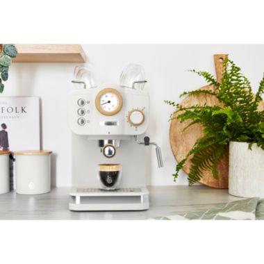 Swan Nordic SK22111WHTN Espresso Maker Machine, 15 Bars Pressure, Milk Frother, 1.2L Tank, White. View a larger version of this product image.