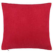 PiccoCasa 1 Pc Corduroy Corn Striped Throw Pillow Cover, Fleece Decorative Cushion Cover, Soft Sofa Pillowcase for Livingroom Bedroom Car Seat, Red, 20"x20"