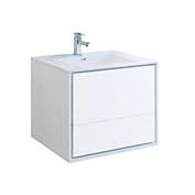 Fresca. Catania 30 Glossy White Wall Hung Modern Bathroom Cabinet.