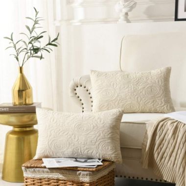 MarCielo 2 Pack Throw Pillow Cover Euro Sham Covers Lumbar Pillow Cover. View a larger version of this product image.