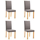Alternate image 1 for vidaXL Dining Chairs 4 pcs Taupe Fabric