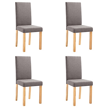 vidaXL Dining Chairs 4 pcs Taupe Fabric. View a larger version of this product image.
