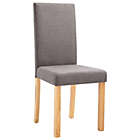Alternate image 2 for vidaXL Dining Chairs 4 pcs Taupe Fabric