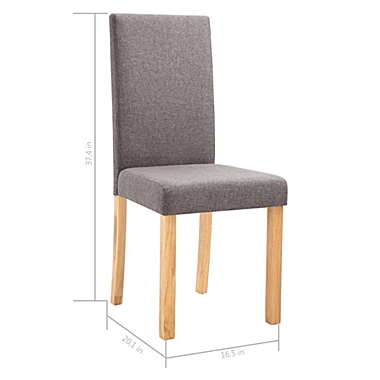 vidaXL Dining Chairs 4 pcs Taupe Fabric. View a larger version of this product image.