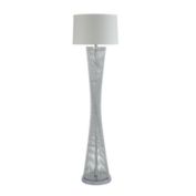 Lazzara Home Home Decorative Colette 63 In. Chrome Floor Lamp With Fabric Shade