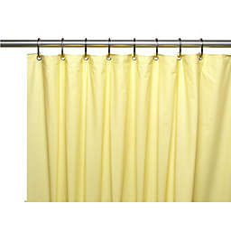 Carnation Home Fashions Hotel Collection, 8 Gauge Vinyl Shower Curtain Liner with Weighted Magnets and Metal Grommets - Yellow 72x72