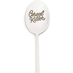 Okuna Outpost Engraved Stainless Steel Spoon with Gift Box, Cereal Killer (7.8 Inches)