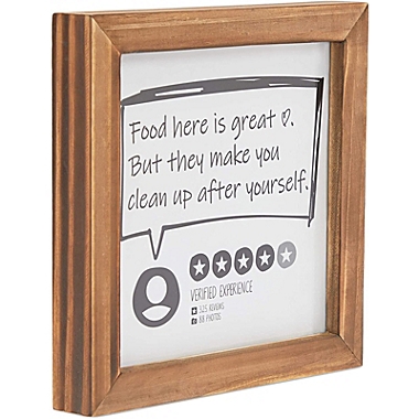 Okuna Outpost Funny Kitchen Sign, Food Here is Great (8 x 8 x 1 Inches) |  Bed Bath & Beyond