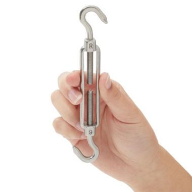 Built Industrial 6 Pack M6 C to C Stainless Steel Turnbuckle Hook and Hook for Wire Rope Tension, Screen Door, Sun Shade (5.7 x 0.35 In). View a larger version of this product image.