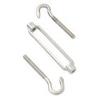 Alternate image 3 for Built Industrial 6 Pack M6 C to C Stainless Steel Turnbuckle Hook and Hook for Wire Rope Tension, Screen Door, Sun Shade (5.7 x 0.35 In)