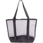 Alternate image 3 for Okuna Outpost Mesh Tote Bags with Zipper for Grocery Shopping, Beach (Black, Large, 2 Pack)