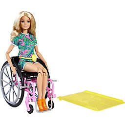 Barbie Fashionistas Doll #165, with Wheelchair & Long Blonde Hair Wearing Tropical Romper