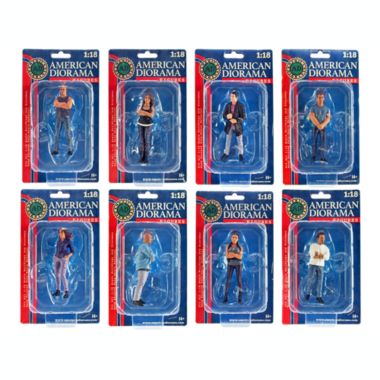Carfaxo "Car Meet 3" 8 piece Figure Set for 1/18 Scale Models by American Diorama. View a larger version of this product image.