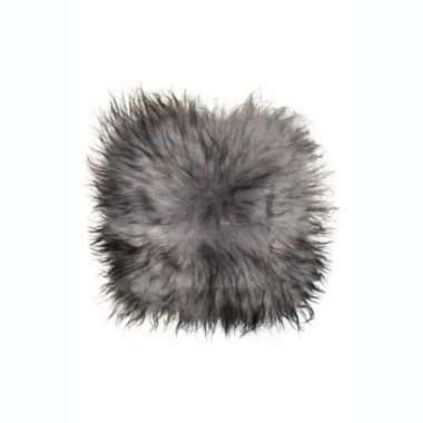HomeRoots Decor Sheepskin Chair Pad 15X15 Metallic Silver. View a larger version of this product image.