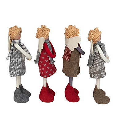 Northlight Set of 4 Standing Angel Sisters Christmas Decor 9". View a larger version of this product image.