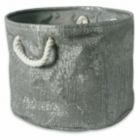 Alternate image 0 for DII Gray and Silver Round Woven Paper Bin with Rope Handles - 12 inches