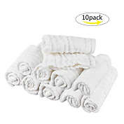 Infinity Merch 10 Pack 12&quot;x12&quot; Cotton Extra Absorbent Baby Washcloths