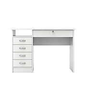 Tvilum Desk with 5 Drawers White