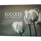 Great Art Now Success And Nothing Less - Flowers Grayscale by Color Me Happy 20-Inch x 16-Inch Canvas Wall Art