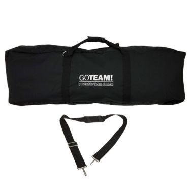 GoTEAM 3 Seat Portable Folding Couch - Foldable Travel Bench Chairs with Carry Case - Perfect for Beach, Camping, Fishing, Soccer and more (Black/Gray). View a larger version of this product image.