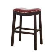 Contemporary Home Living 25" Vibrant Brown and Red Unique New Ridge Home Goods Julian Comfortable Counter Height Barstool