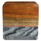 Alternate image 0 for Laurie Gates California Designs 6.25 Inch Acacia Wood and Grey Marble Napkin Holder with Bronze Accent