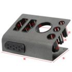 Alternate image 2 for Saloniture Tabletop Hair Iron & Blow Dryer Holder - Salon Appliance Stand w/ 3 Outlets