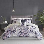 Belen Kox 100% Cotton Printed 7pcs Comforter Set Purple