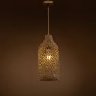 Alternate image 1 for ELE Light & Decor Enise 1-Light Brown Pendant Design Pendant Light with Rattan Shade