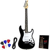 LyxPro 39&quot; CS Series Electric Guitar Stratocaster Kit for Beginner, Intermediate & Pro Players with Guitar, Amp Cable, 6 Picks & Learner&#39;s Guide   Solid Wood Body, Volume/Tone Controls, 5-Way Pickup