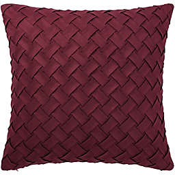 PiccoCasa Throw Pillow Cover, Lattice Pattern Decorative Throw Pillows Case for Couch Sofa Bed, Square Cushion Covers with Zipper Closure, Carmine, 18