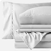 Bare Home Ultra Soft Premium 1800 Microfiber Sheet Set (Includes 2 Bonus Pillowcases) (White, Split King)