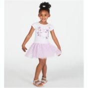 Epic Threads Little Girl&#39;s Butterfly Mesh Dress White Size 5