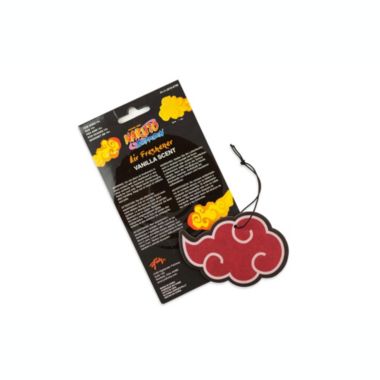 Naruto Akatsuki Red Rain Cloud Symbol Hanging Car Air Freshener   Features A Double-Sided Print Of The Menacing Red Cloud Symbol   Vanilla Scented. View a larger version of this product image.